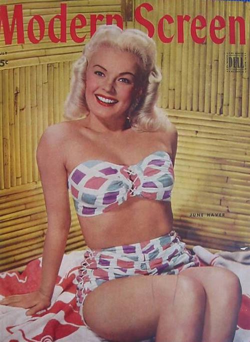 June Haver in a bikini
