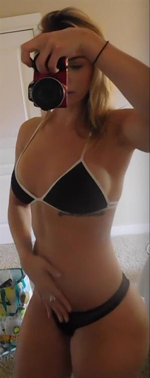Anonymous in a bikini taking a selfie