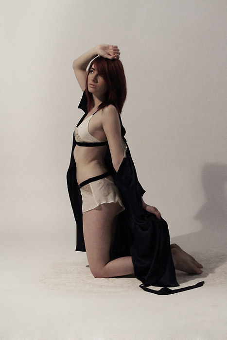 Susan Coffey in lingerie