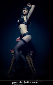 Sister Sinister in lingerie