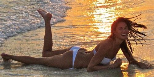 Zsuzsanna Jakabos in a bikini