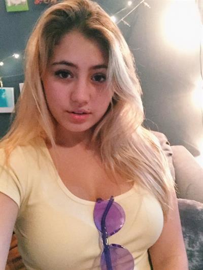 Lia Marie Johnson taking a selfie