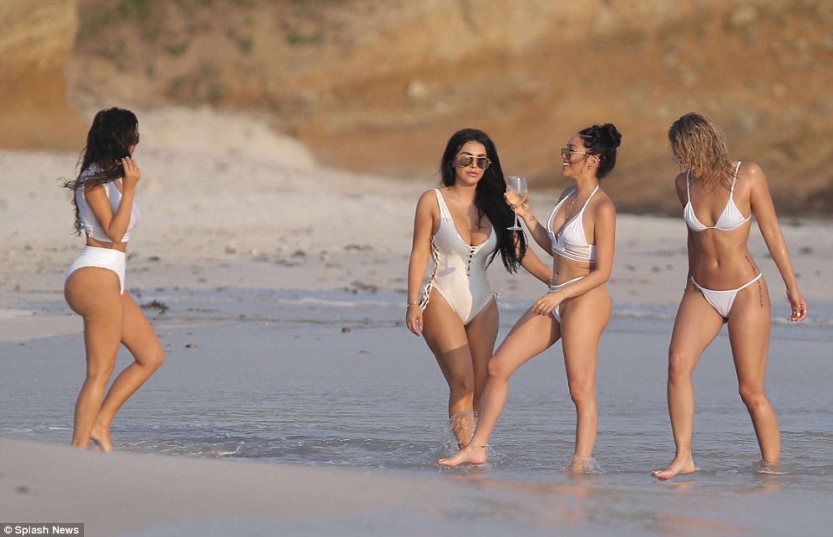 Kim Kardashian in white bikini in Mexico