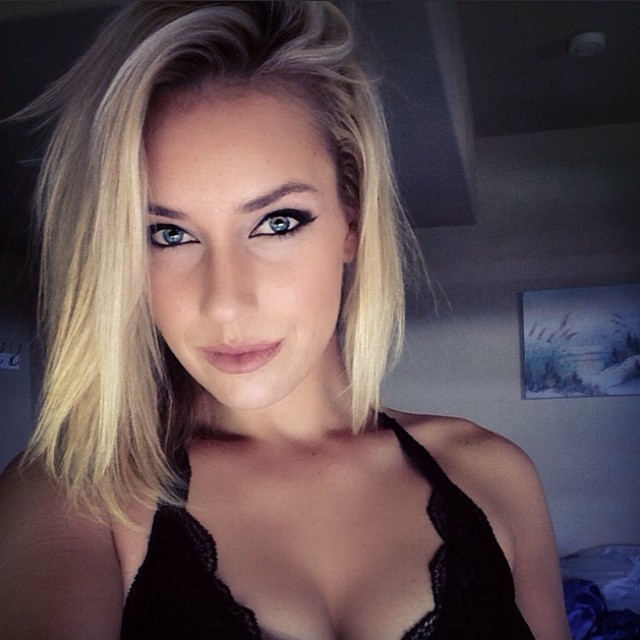 Paige Spiranac taking a selfie