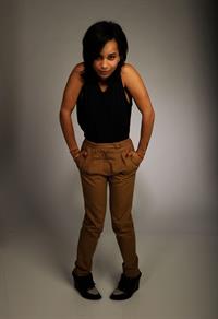 Zoe Kravitz in a black shirt 2010