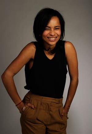 Zoe Kravitz in a black shirt 2010