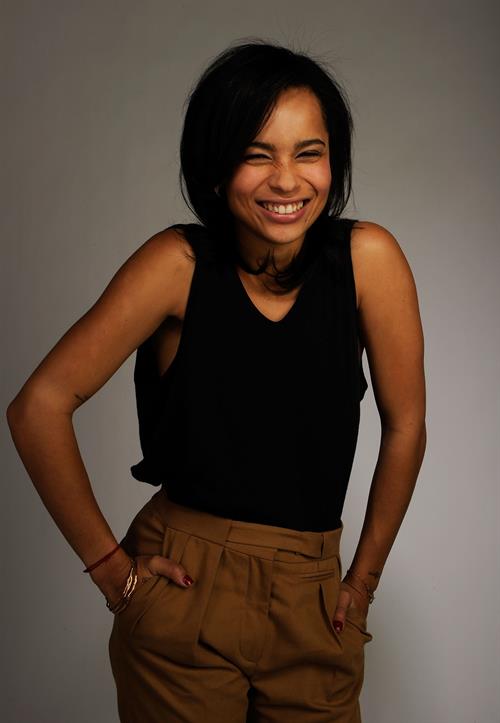 Zoe Kravitz in a black shirt 2010