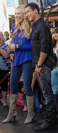 On  Extra  at The Grove in Los Angeles - January 5, 2012