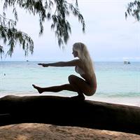 Anna Nyström in a bikini