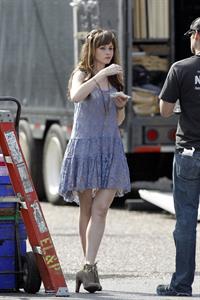 Alexis Bledel on the set of 'Remember Sunday' in New Orleans January 25, 2013