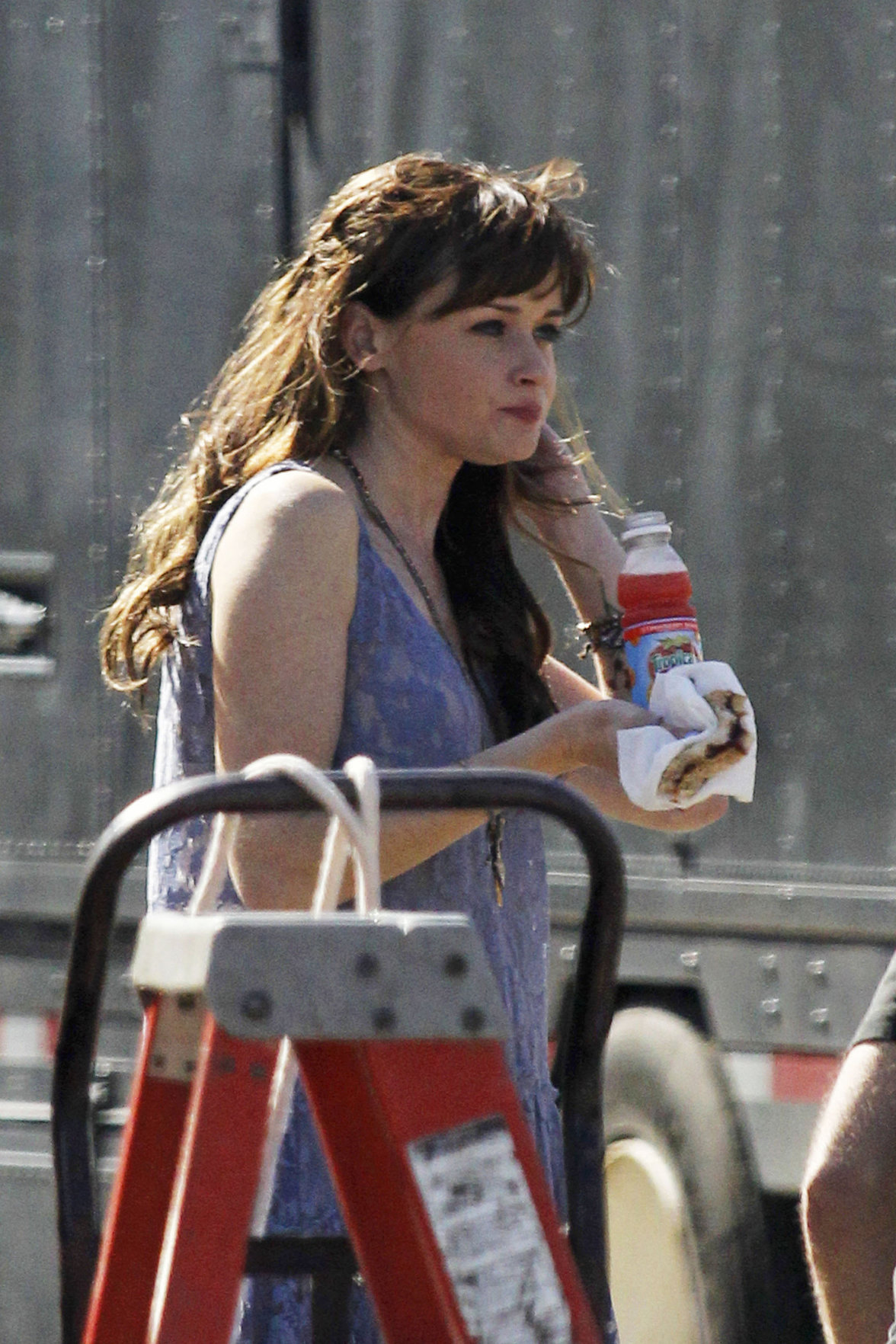 Alexis Bledel on the set of 'Remember Sunday' in New Orleans January 25, 2013