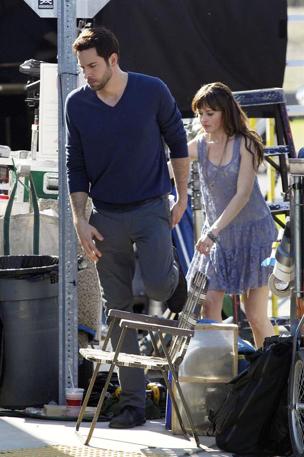 Alexis Bledel on the set of 'Remember Sunday' in New Orleans January 25, 2013