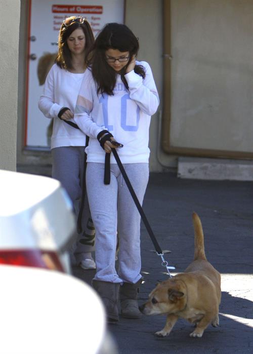 Selena Gomez taking her dogs to a Veterinary Clinic in Encino, November 24, 2012 