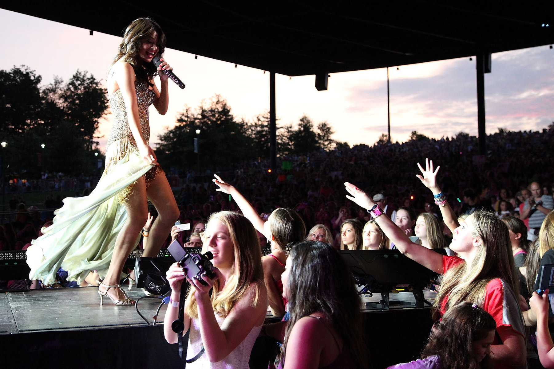 Selena Gomez performing at Bethel Woods Art Center in New York August 05, 2011 