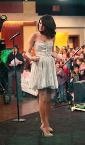 Selena Gomez on the Good Morning America show in New York City, February 11, 2010