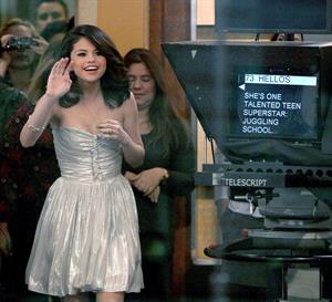 Selena Gomez on the Good Morning America show in New York City, February 11, 2010