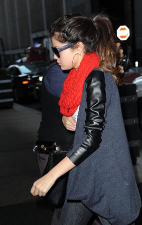 Selena Gomez arriving at her hotel in New York November 11, 2012