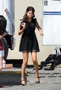 Selena Gomez on the set of 'Feed the Dog' in Pasadena August 27, 2012