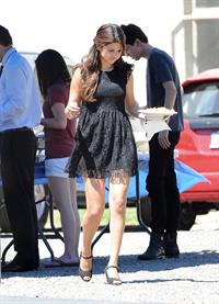 Selena Gomez on the set of 'Feed the Dog' in Pasadena August 27, 2012
