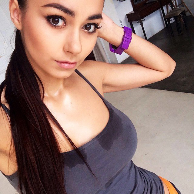 Helga Lovekaty taking a selfie