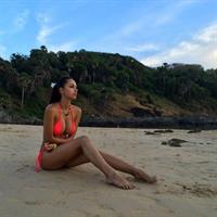 Helga Lovekaty in a bikini