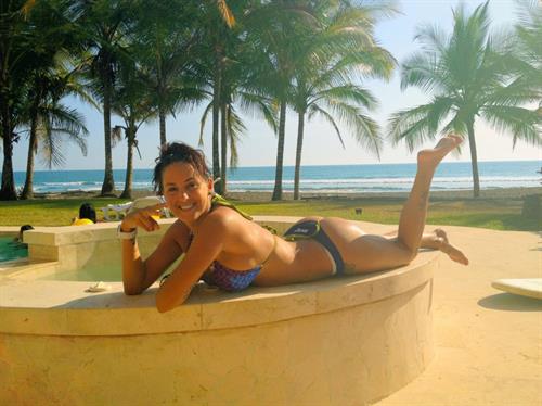 Marine Simoneau in a bikini