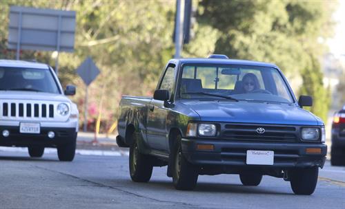 Kristen Stewart driving in Los Angeles - October 30, 2013  