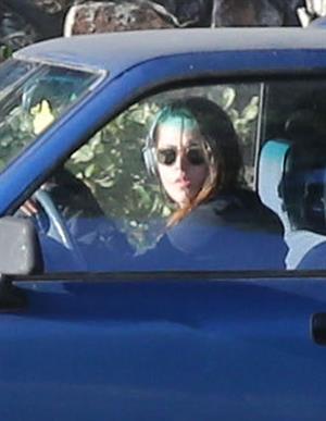 Kristen Stewart driving in Los Angeles - October 30, 2013  