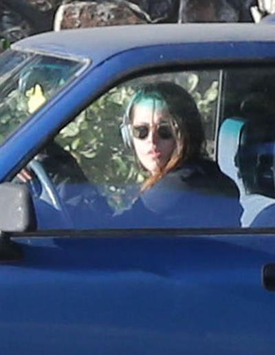 Kristen Stewart driving in Los Angeles - October 30, 2013  