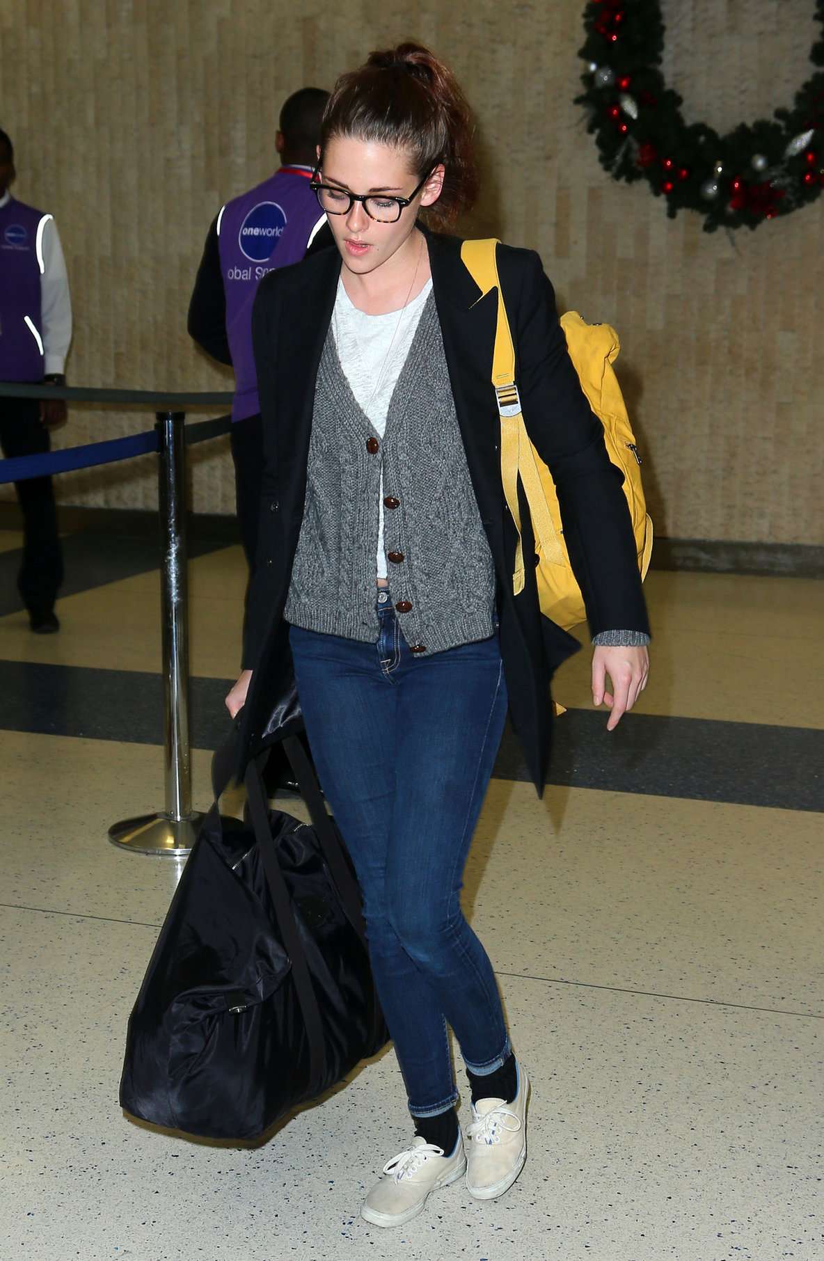 Kristen Stewart at JFK Airport in New York City 11/23/12 