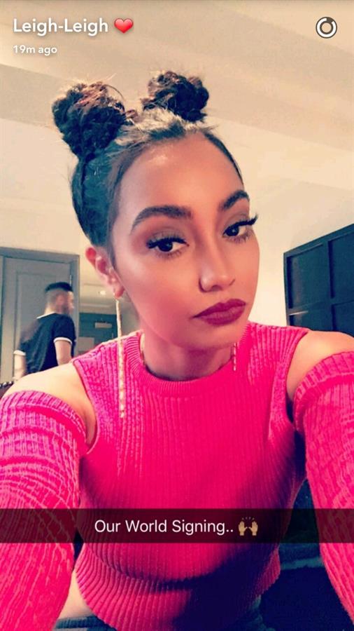 Leigh Anne Pinnock taking a selfie