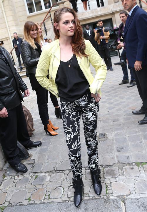 Kristen Stewart at the Balenciaga Spring Summer 2013 show in Paris on September 27, 2012 