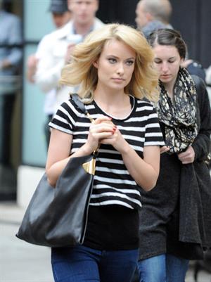 Olivia Wilde on the set of her new Revlon commercial in New York City 2/5/2012 