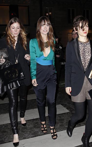 Olivia Wilde Gucci dinner at the Italian Embassy in Paris January 25, 2011 