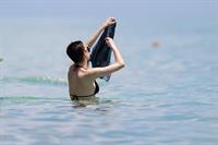 Anne Hathaway on a Beach in Miami 11 05 12 