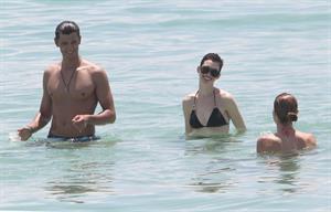 Anne Hathaway on a Beach in Miami 11 05 12 