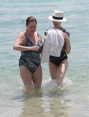 Anne Hathaway on a Beach in Miami 11 05 12 