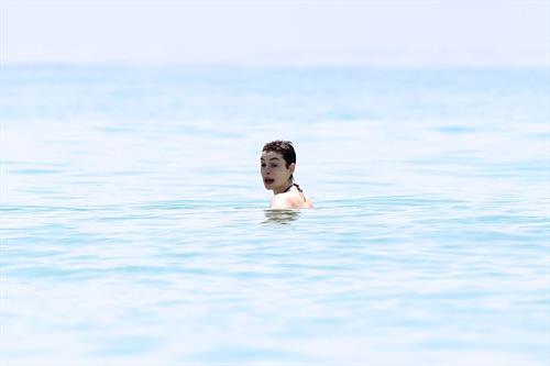 Anne Hathaway on a Beach in Miami 11 05 12 