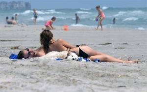 Olivia Wilde in a Bikini on the beach in Wilmington,North Carolina 8/22/12 