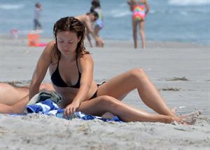 Olivia Wilde in a Bikini on the beach in Wilmington,North Carolina 8/22/12 
