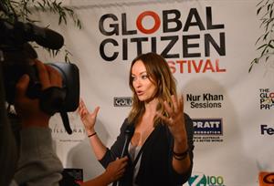 Olivia Wilde The Global Citizen Festival in Central Park to End extreme poverty on September 29, 2012 