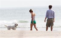 Olivia Wilde - on the beach in Wilmington,North Carolina - August 18 2012