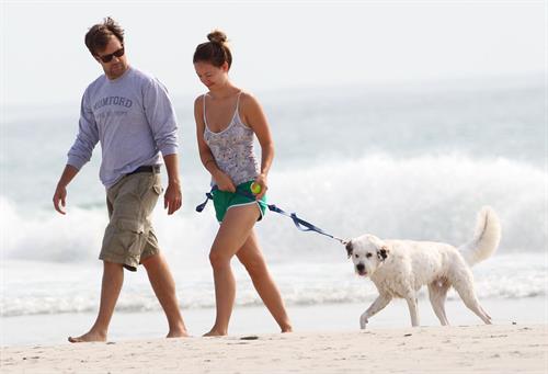 Olivia Wilde - on the beach in Wilmington,North Carolina - August 18 2012