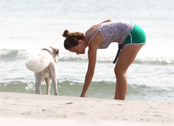 Olivia Wilde - on the beach in Wilmington,North Carolina - August 18 2012