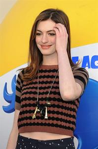 Anne Hathaway 20th Century Fox press day for Rio at Zanuck Theater January 28, 2011 