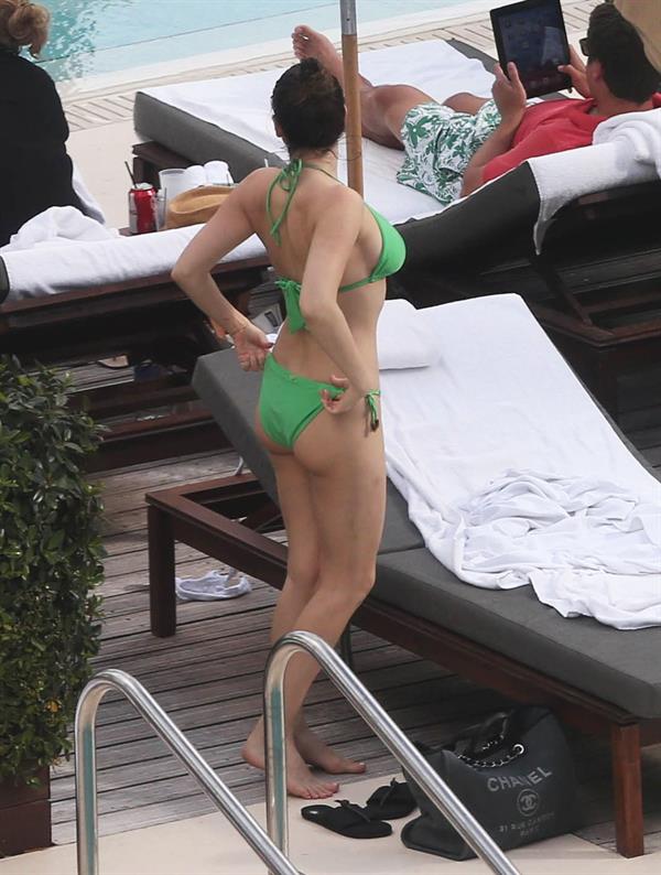 Kelly Brook bikini candids by the pool in Miami 2/1/13 