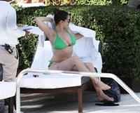 Kelly Brook bikini candids by the pool in Miami 2/1/13 