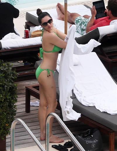 Kelly Brook bikini candids by the pool in Miami 2/1/13 