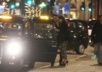 Kelly Brook birthday dinner with Thom Evans at The Wolseley restaurant London November 23, 2012 