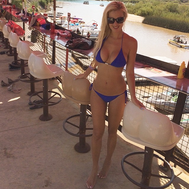 Leanna Bartlett in a bikini